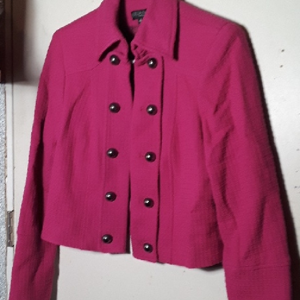 Women's Pink Double-Breasted Jacket